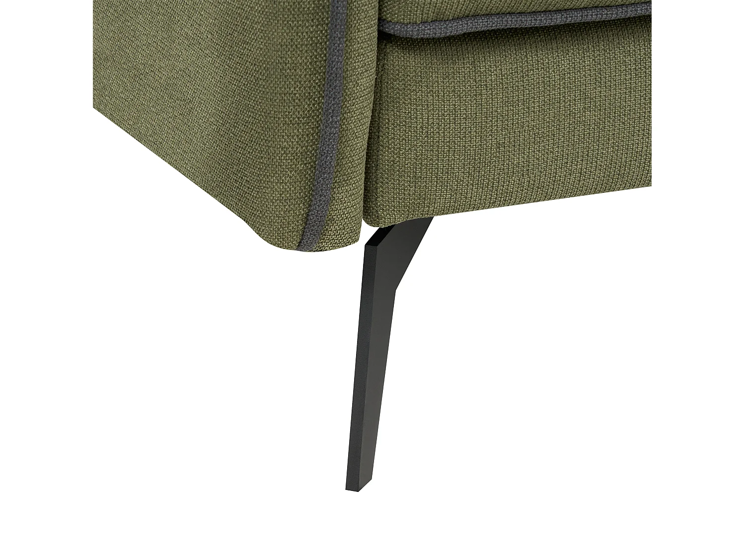 Canapé d'Angle à gauche Moderne en Tissu Polyester Rembourré avec Coussins Vert Altan