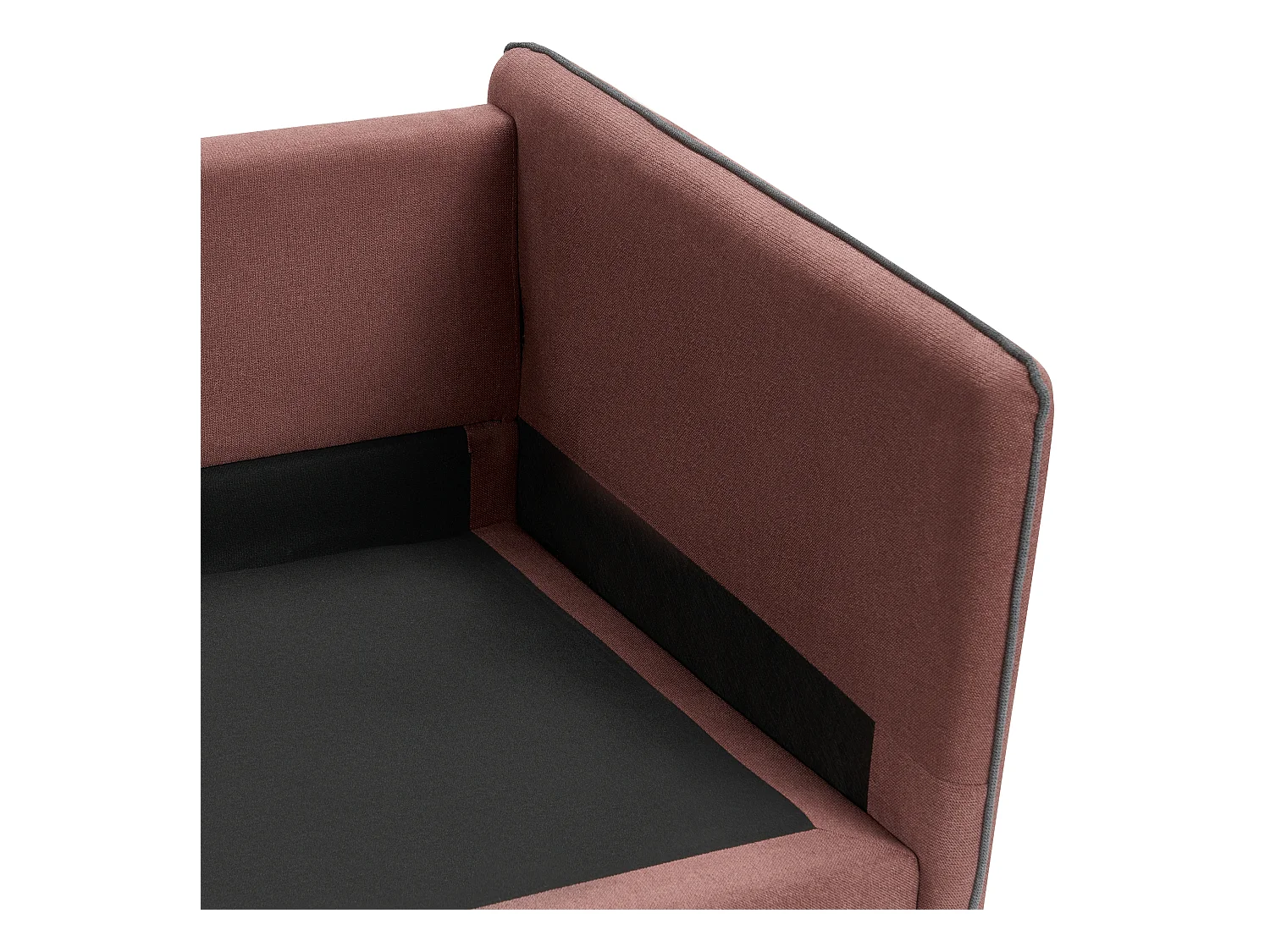 Divano angolare ALTAN Tessuto Bordeaux 3 posti Lato destro