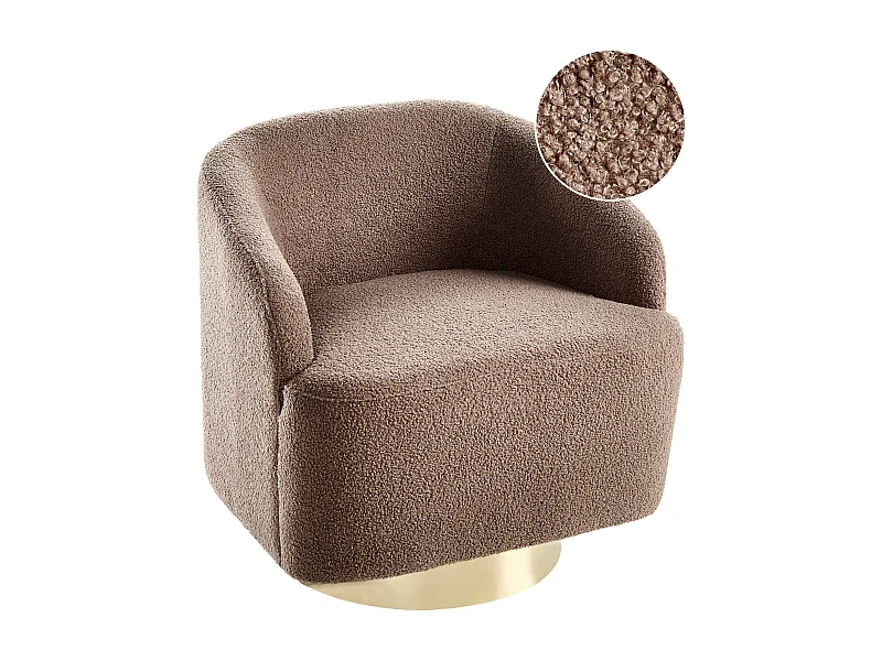 Fauteuil LAVIK Tissu Marron