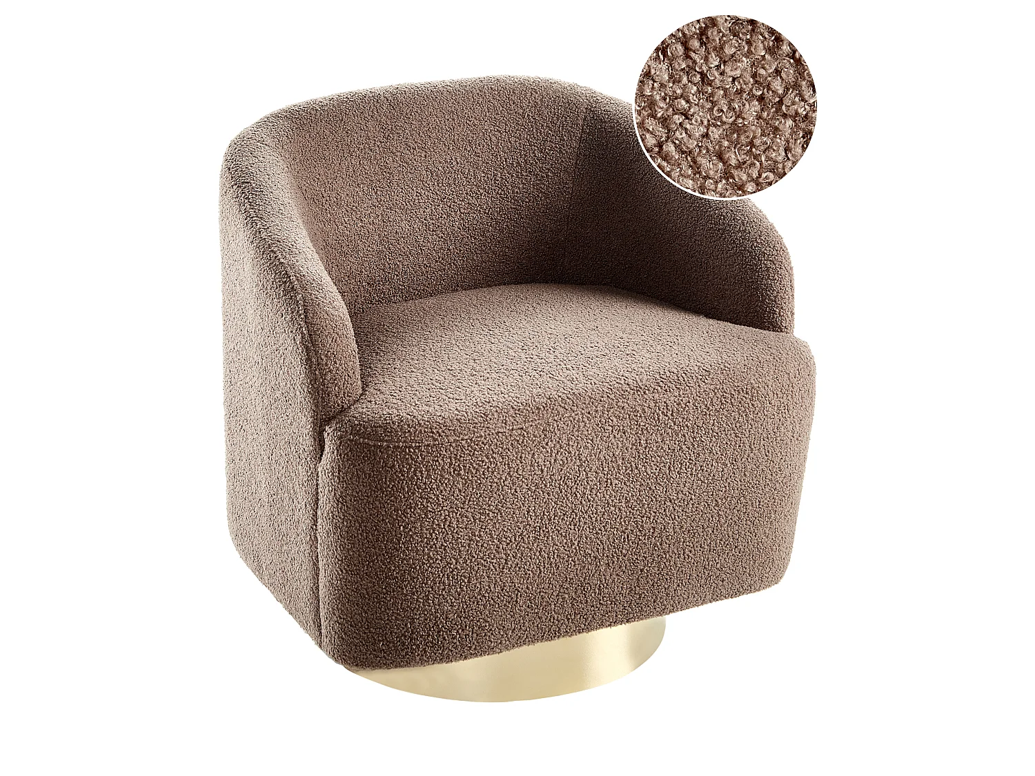 Fauteuil LAVIK Tissu Marron