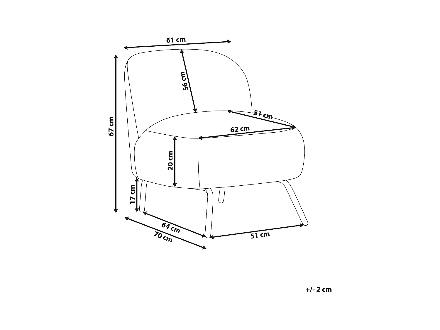 Fotel KUMLA Boucle Złamana biel