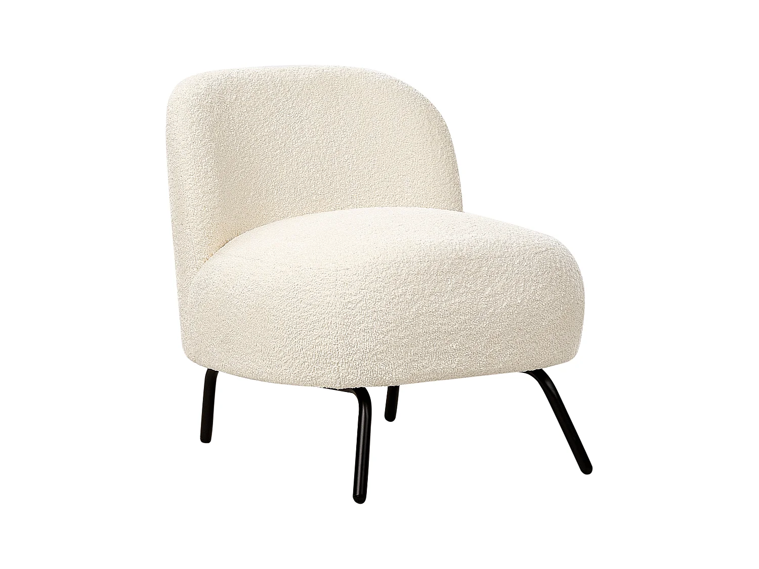 Fotel KUMLA Boucle Złamana biel