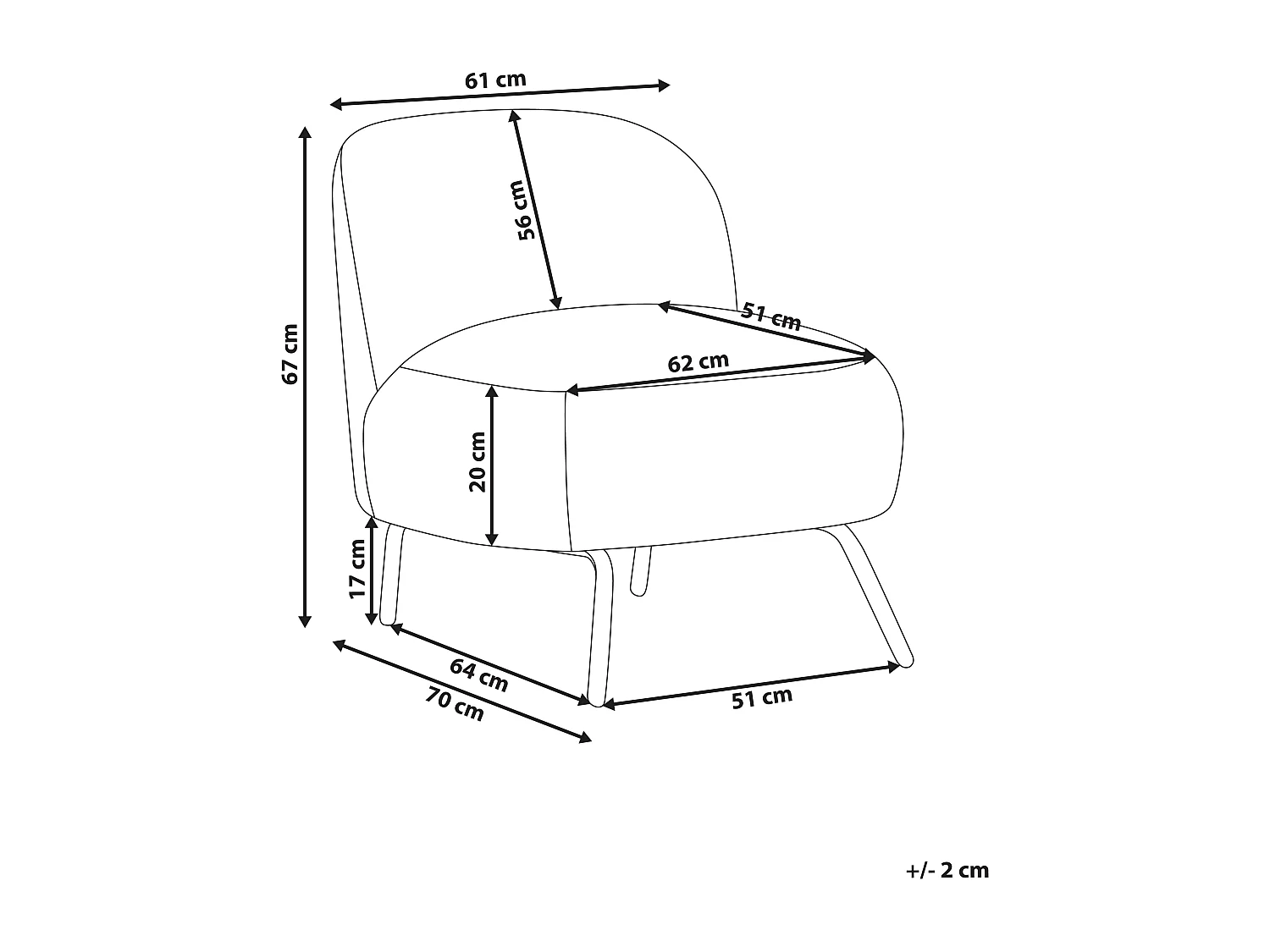 Fauteuil KUMLA Bouclé Blanc cassé