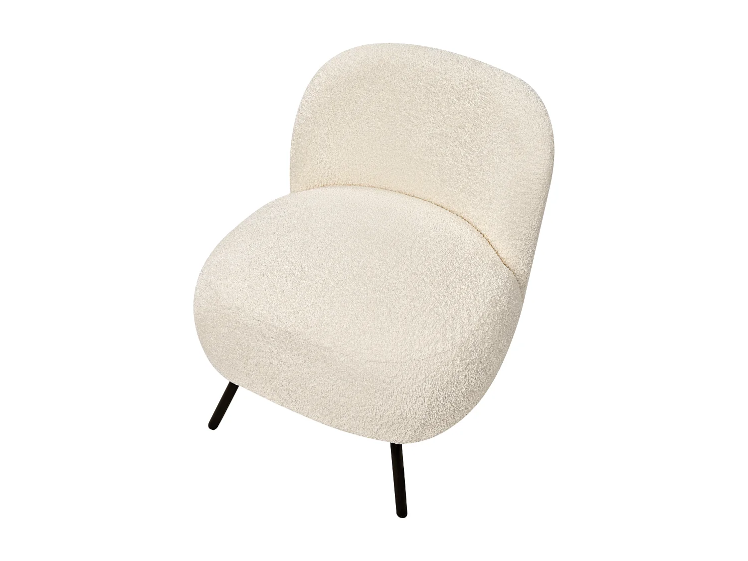 Fauteuil KUMLA Bouclé Blanc cassé