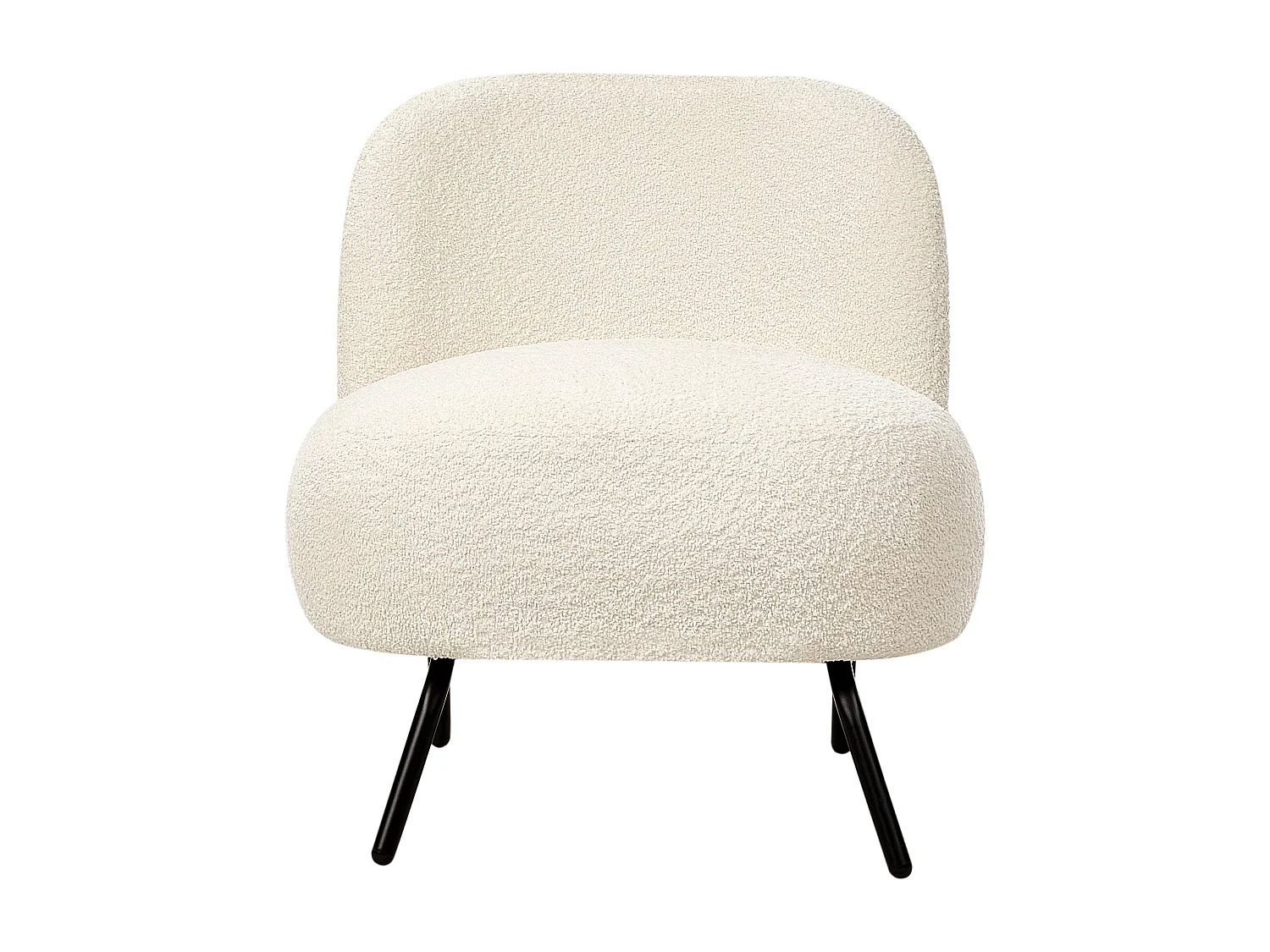 Sessel KUMLA Bouclé Cremeweiss