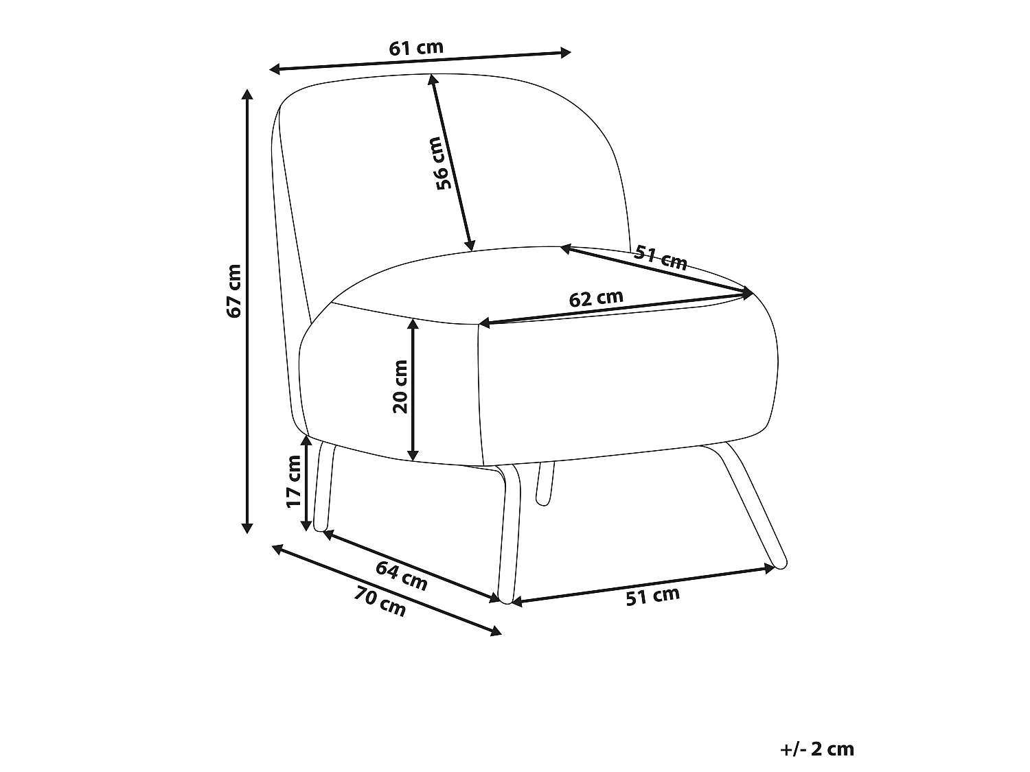 Fauteuil KUMLA Bouclé Blanc cassé