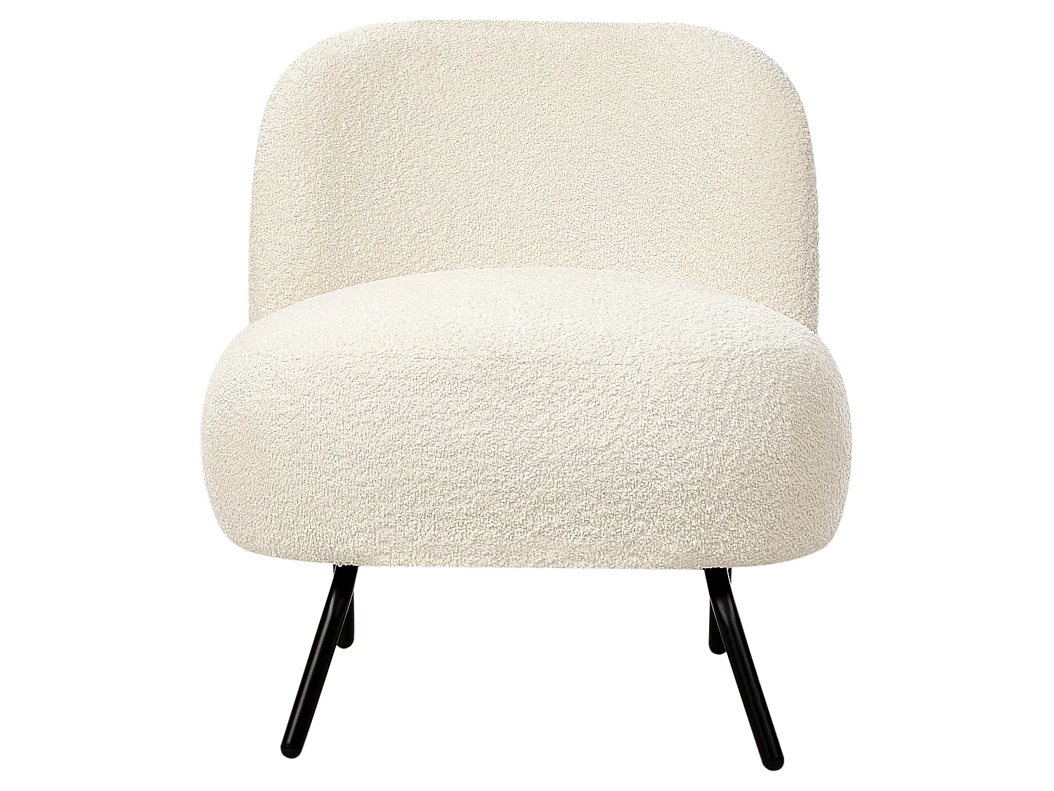 Fauteuil KUMLA Bouclé Blanc cassé