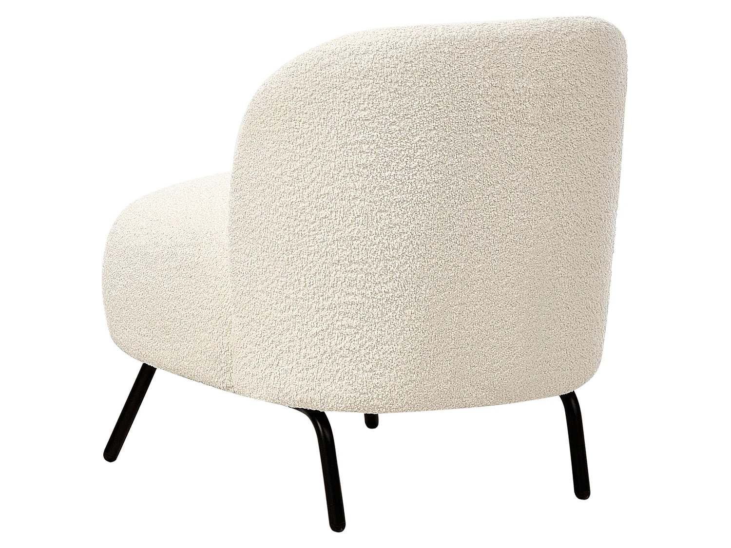 Fauteuil KUMLA Bouclé Blanc cassé