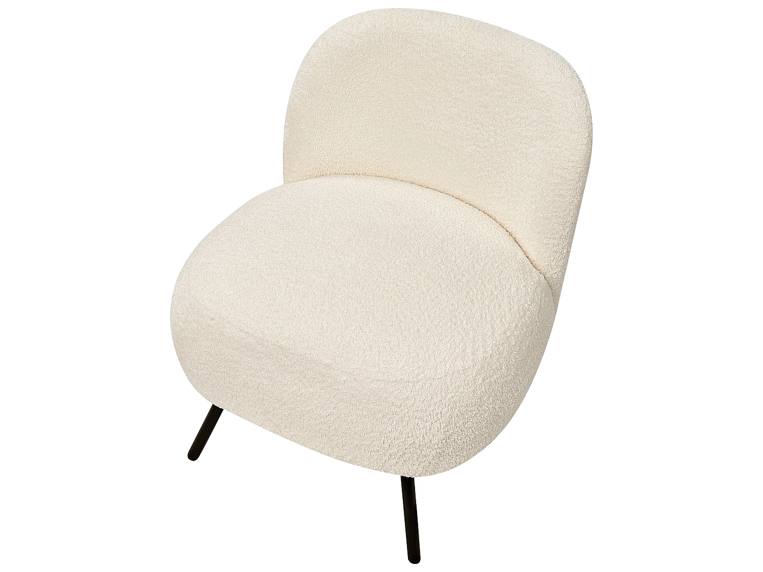 Fauteuil KUMLA Bouclé Blanc cassé