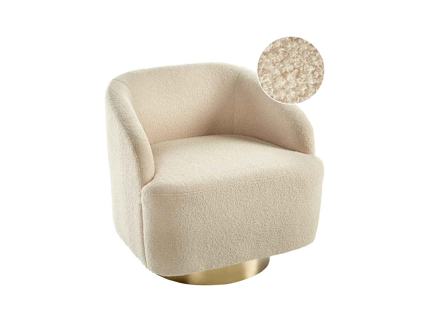 Fauteuil LAVIK Bouclé Beige