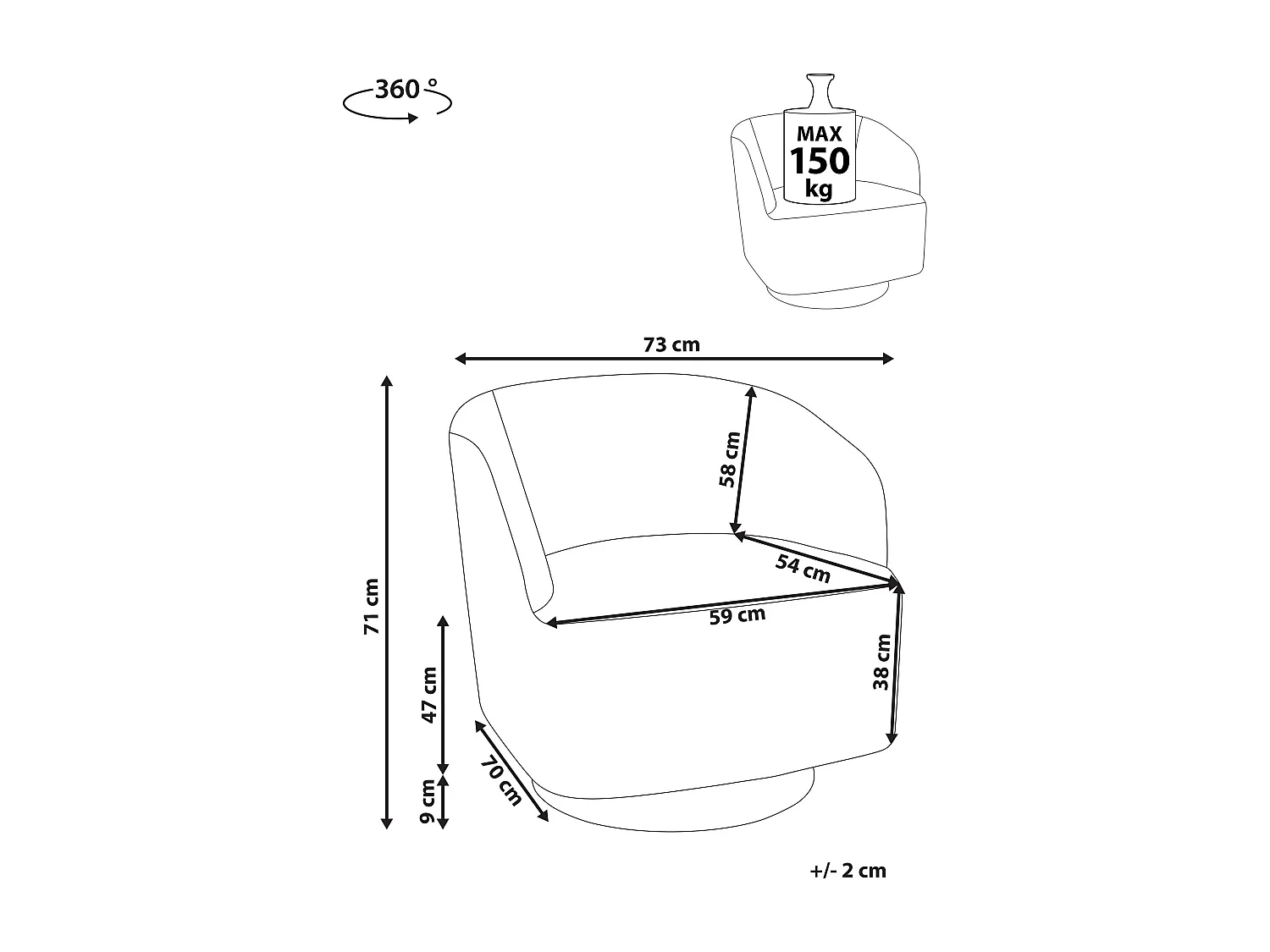 Fauteuil LAVIK Bouclé Beige