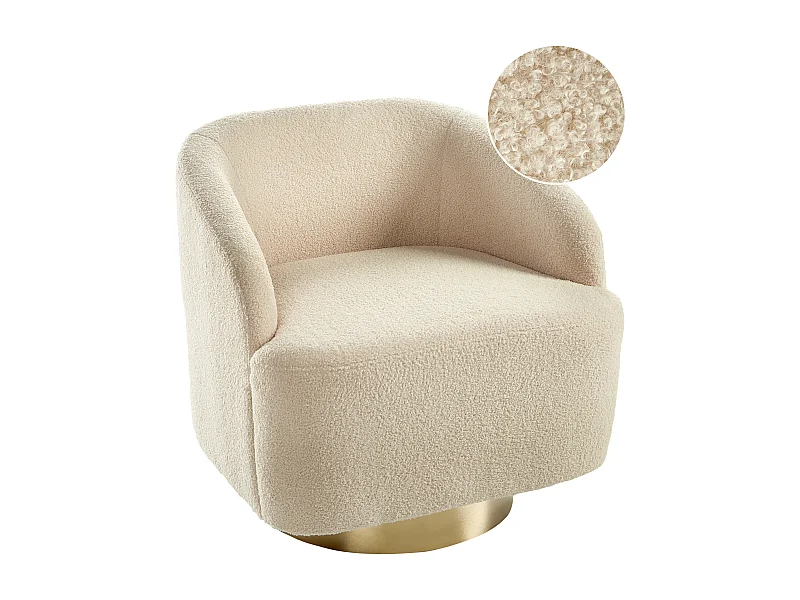 Fauteuil LAVIK Bouclé Beige