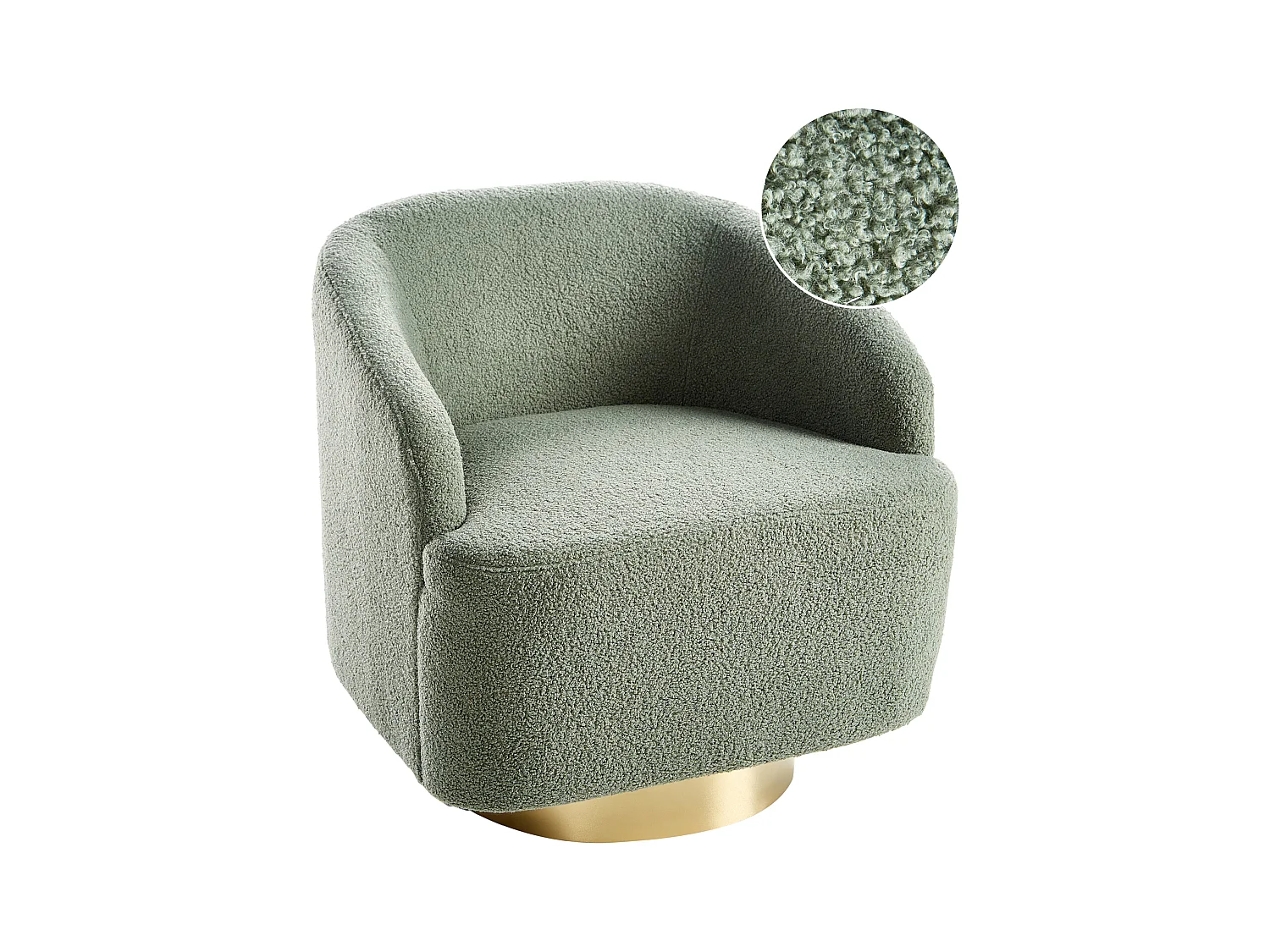 Fauteuil LAVIK Bouclé Vert clair