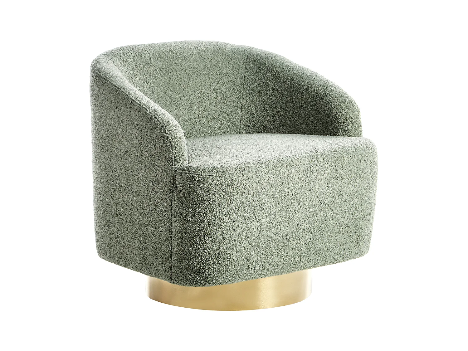 Fauteuil LAVIK Bouclé Vert clair