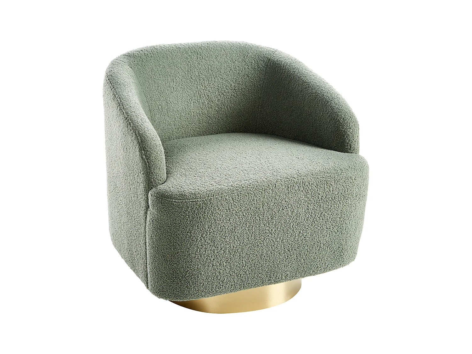 Fauteuil LAVIK Bouclé Vert clair