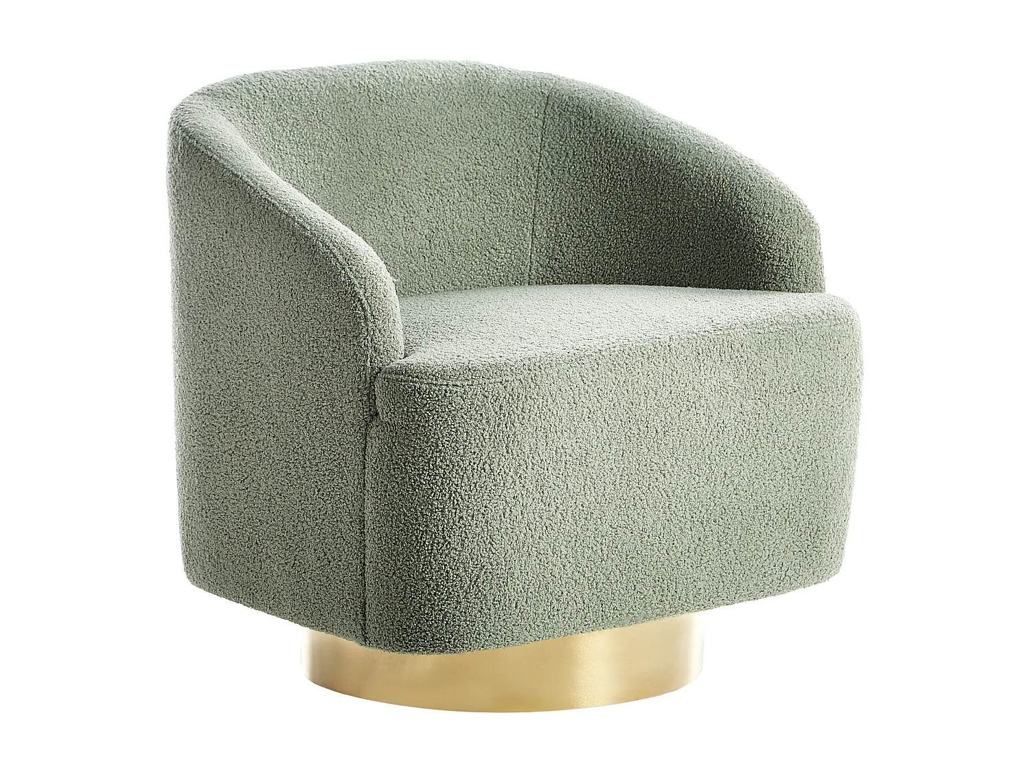 Fauteuil LAVIK Bouclé Lichtgroen