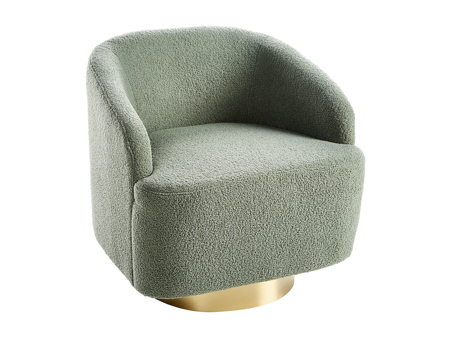 Fauteuil LAVIK Bouclé Lichtgroen