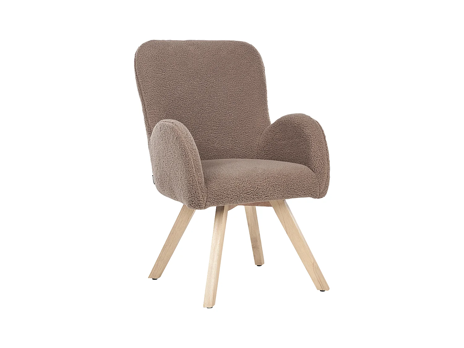 Poltrona BJARN Bouclé Marrone