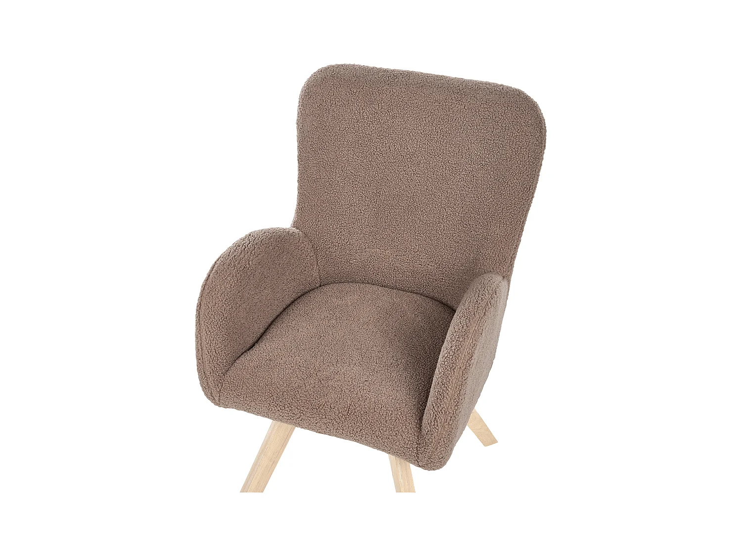 Poltrona BJARN Bouclé Marrone