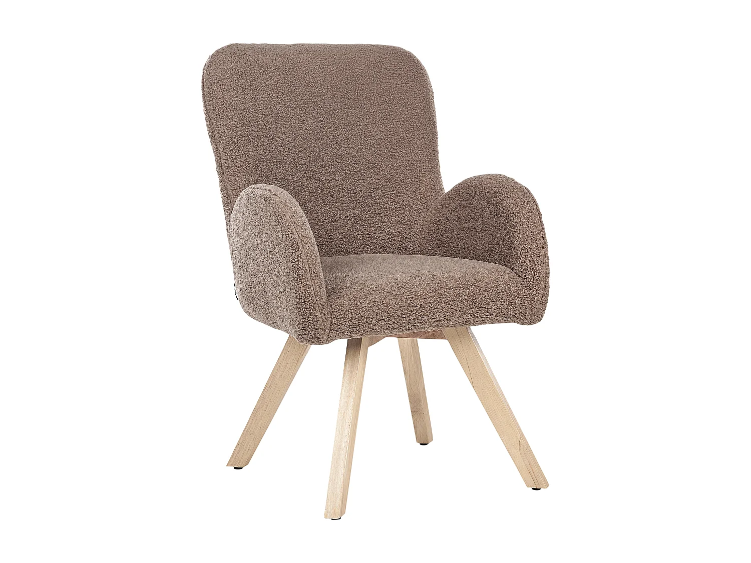 Fauteuil BJARN Bouclé Marron