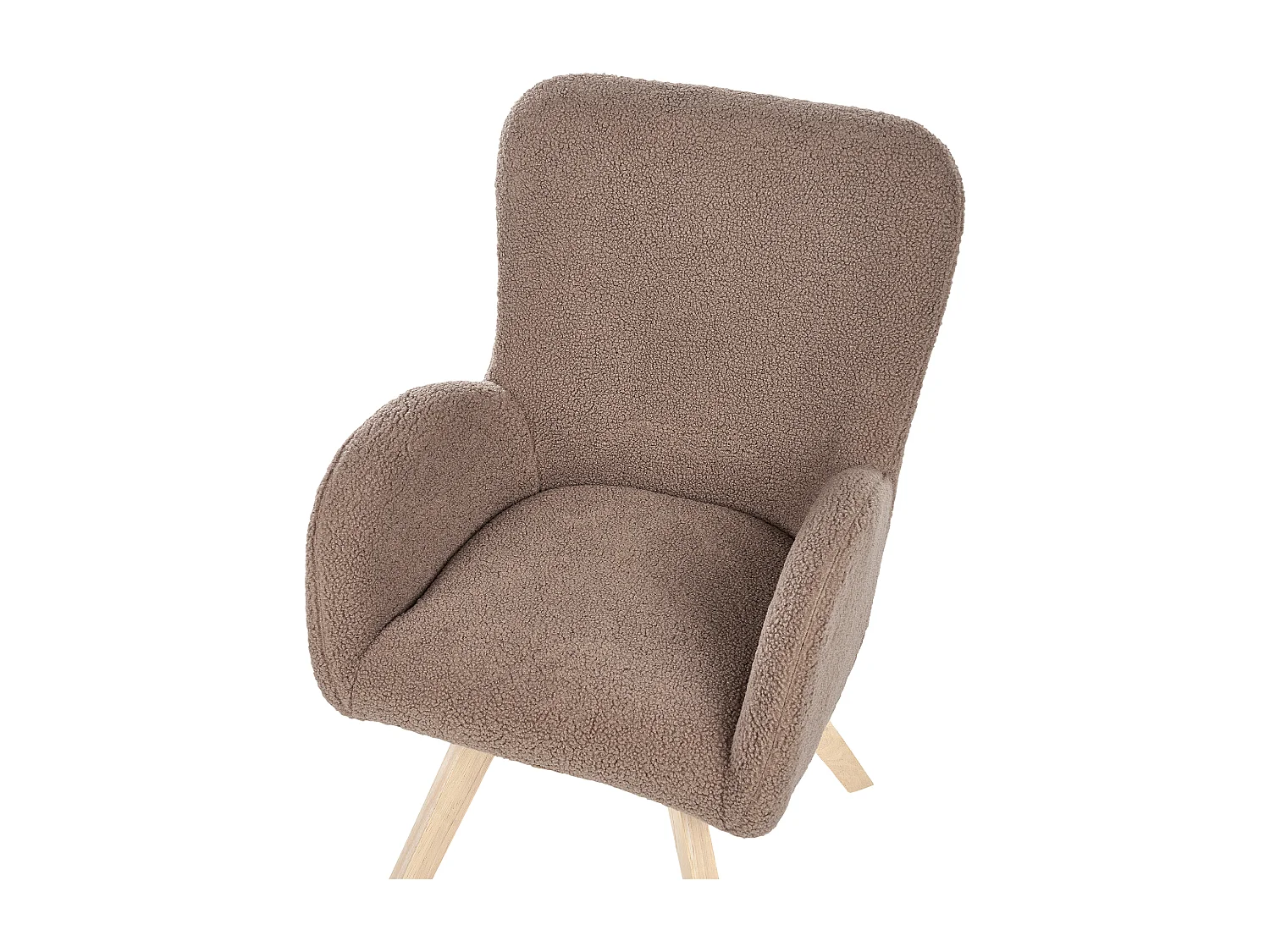 Fauteuil BJARN Bouclé Marron