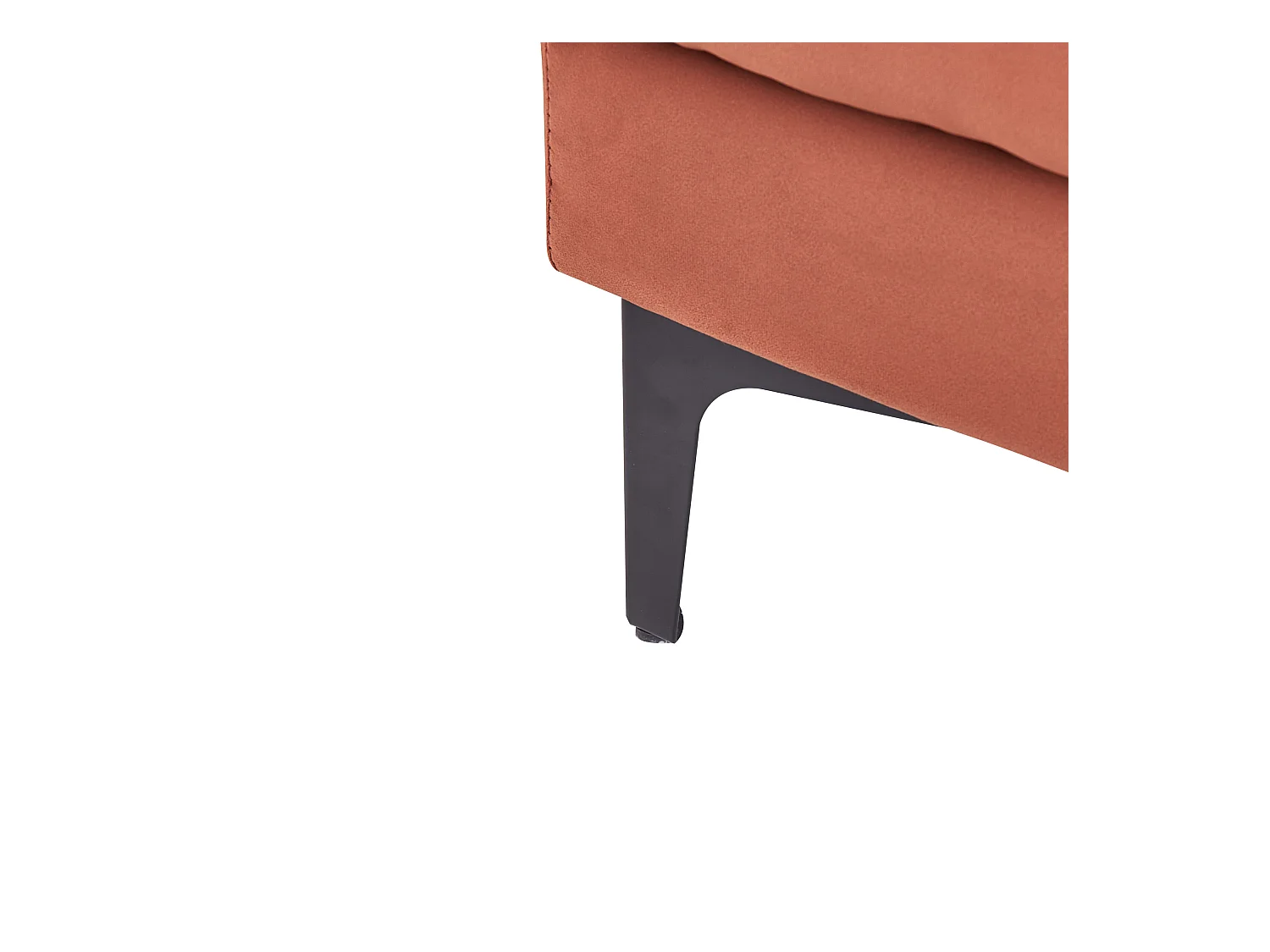 Ottomane ALNES Samtstoff Hellrot