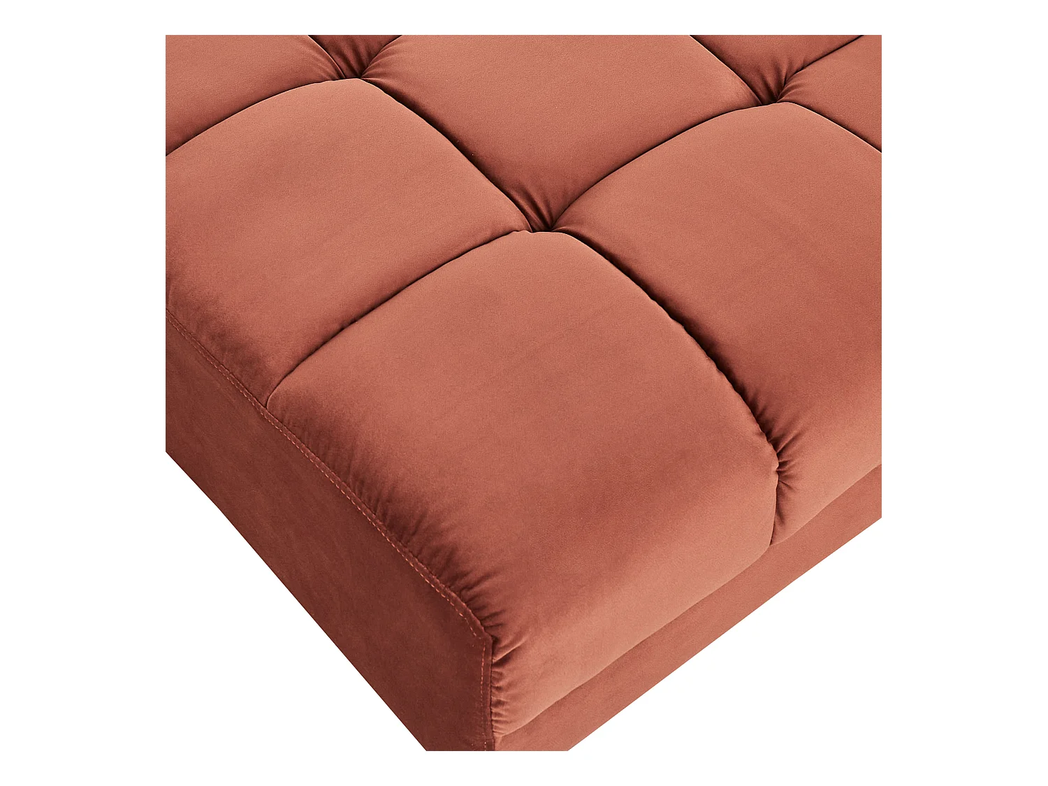 Ottomaan ALNES Fluweel Lichtrood