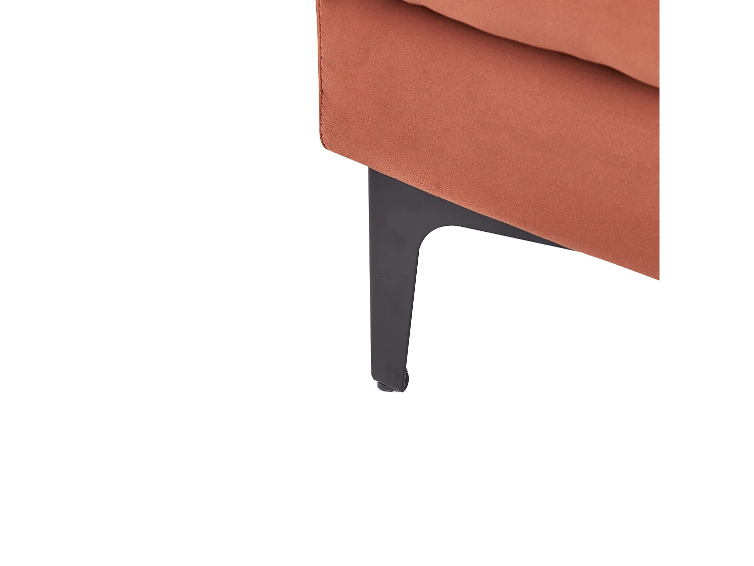 Ottoman ALNES Velours Rouge clair