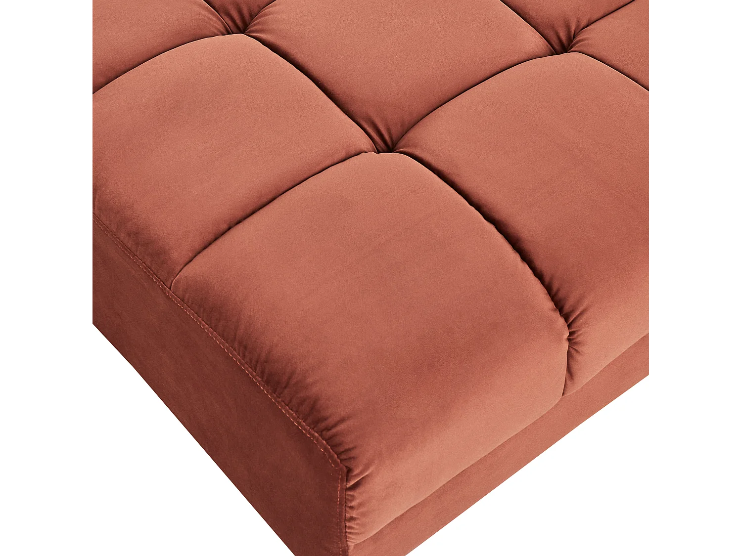 Ottomaan ALNES Fluweel Lichtrood