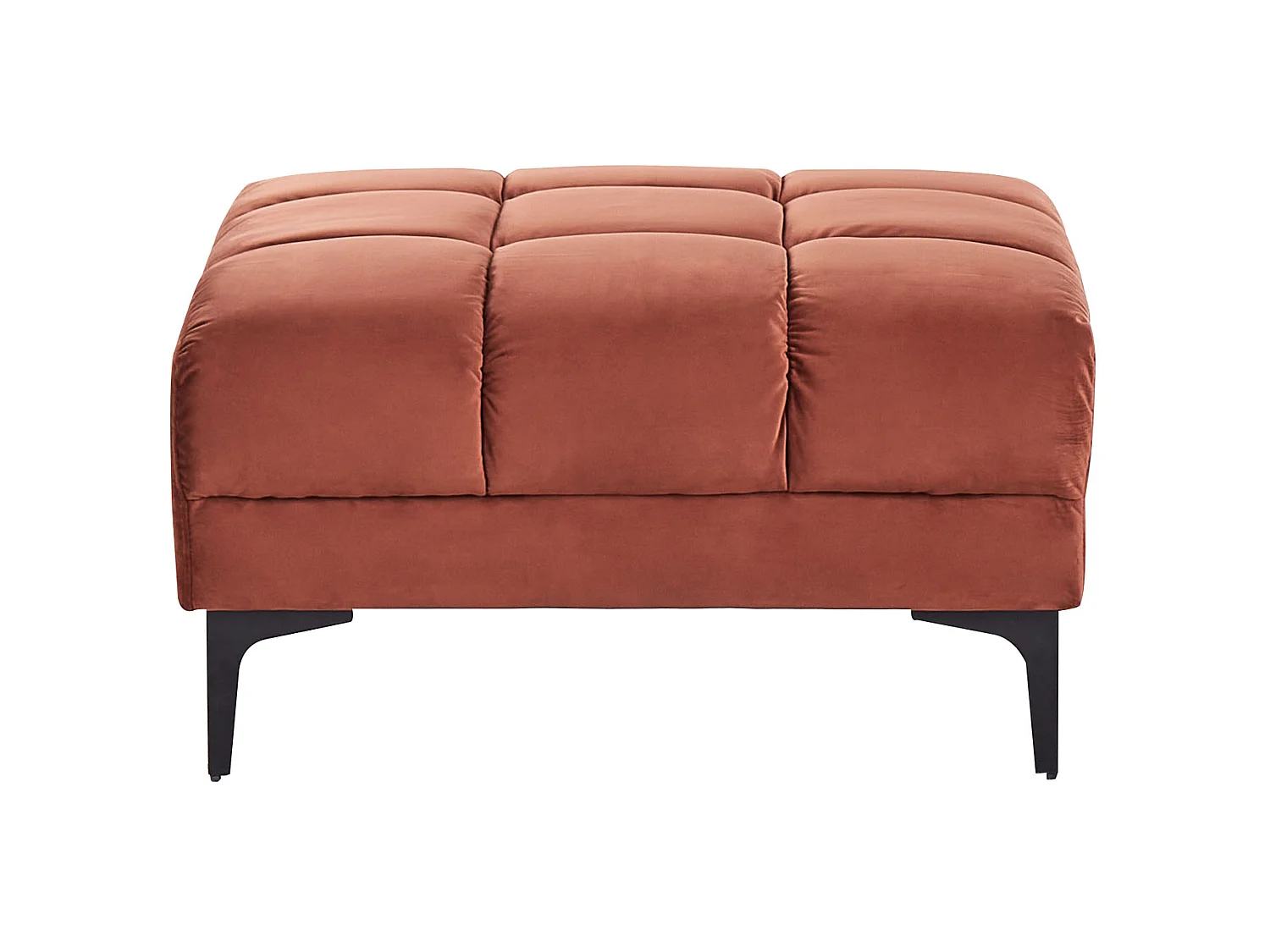 Ottoman ALNES Velours Rouge clair