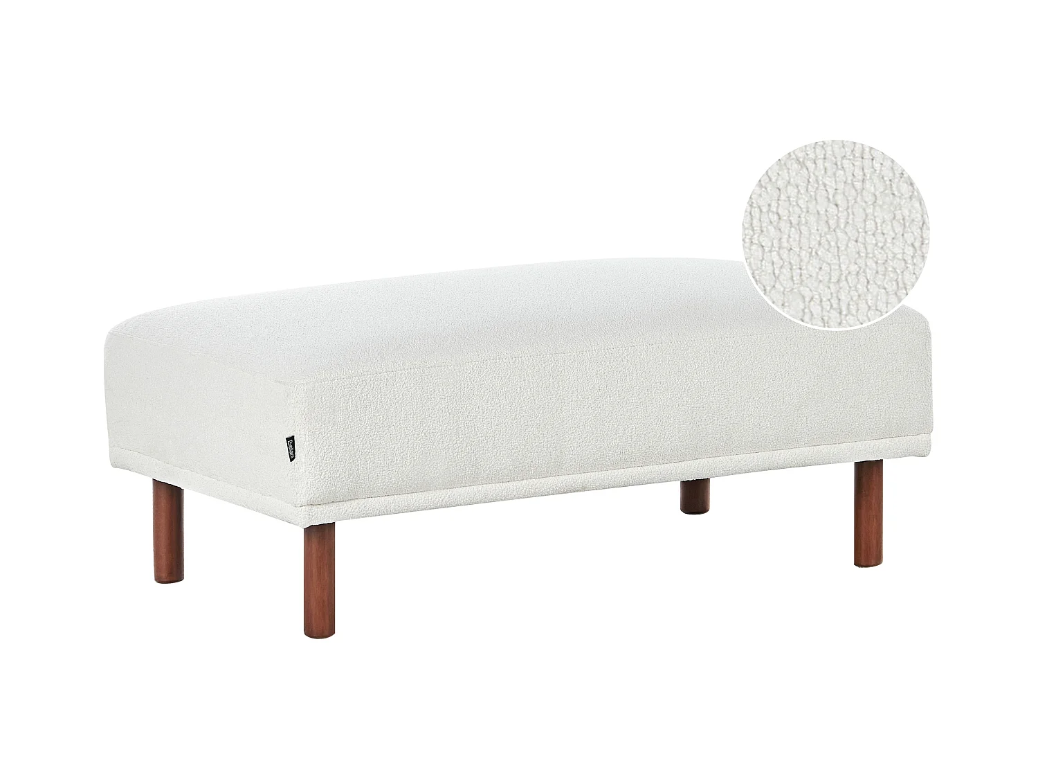 Ottoman HOLT Bouclé Blanc