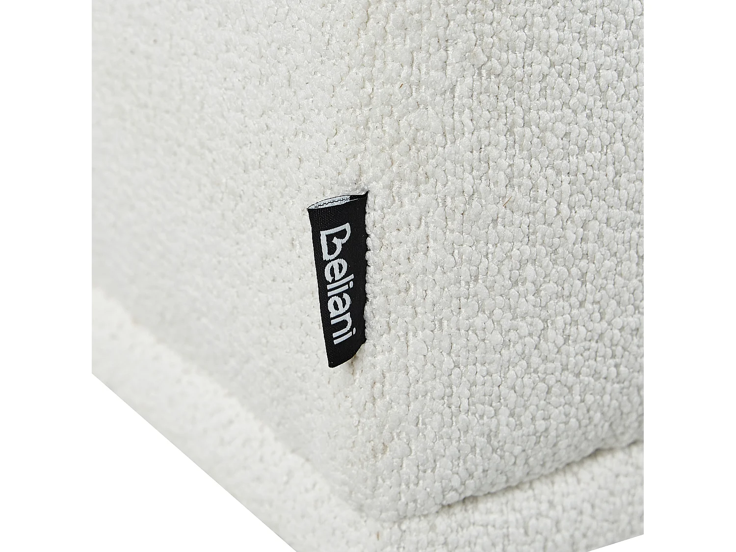 Ottomane HOLT Bouclé Weiss