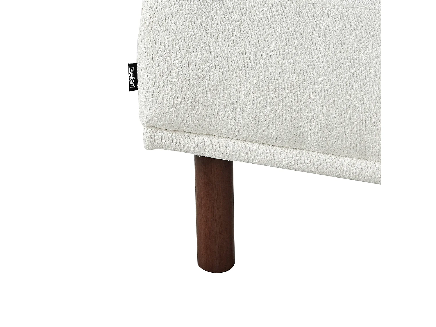 Ottomane HOLT Bouclé Weiss