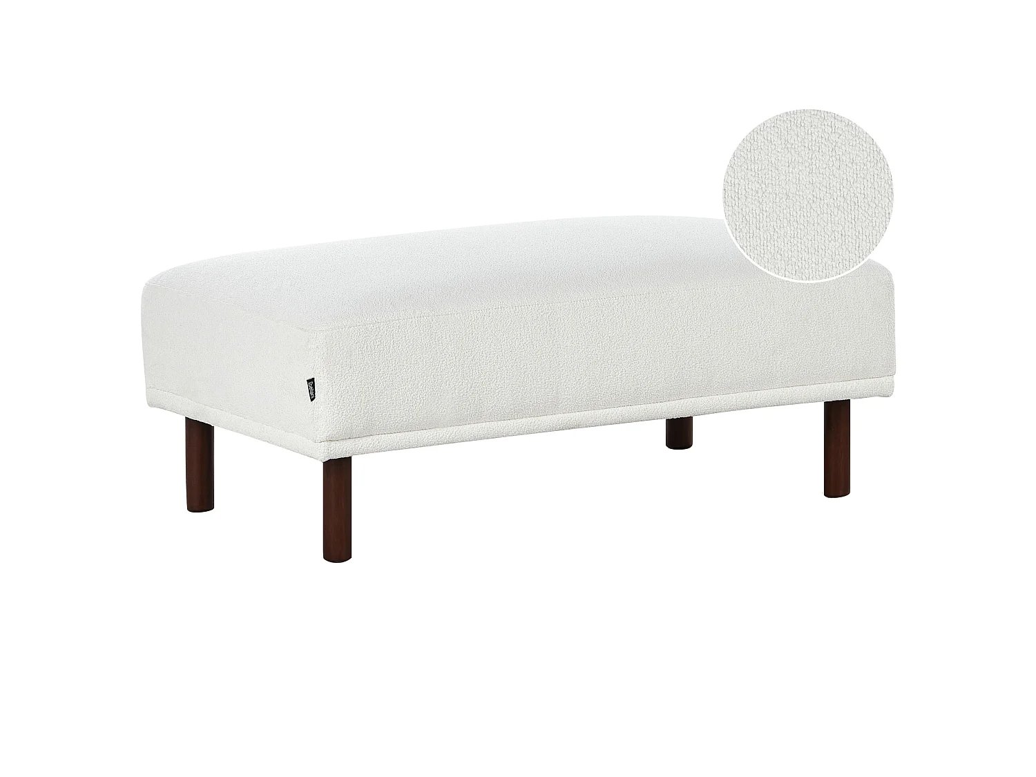 Ottoman HOLT Bouclé Blanc