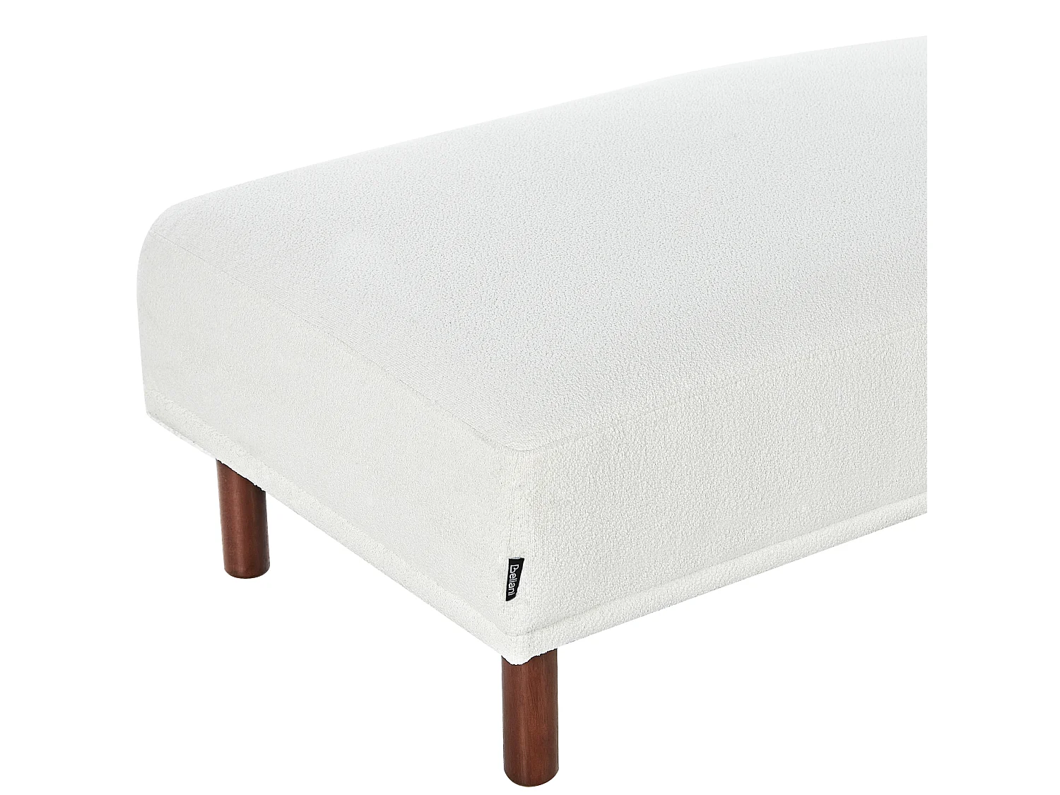 Fotpall HOLT Bouclé Vit