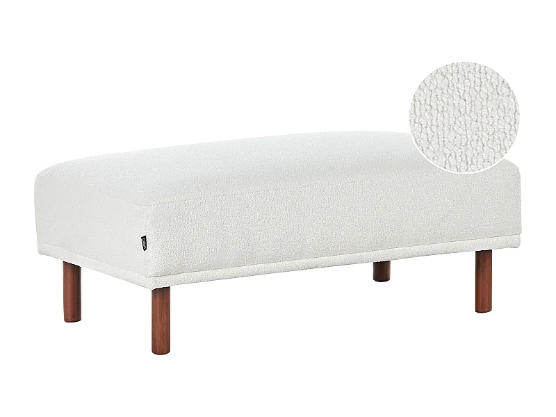 Ottoman HOLT Bouclé Blanc