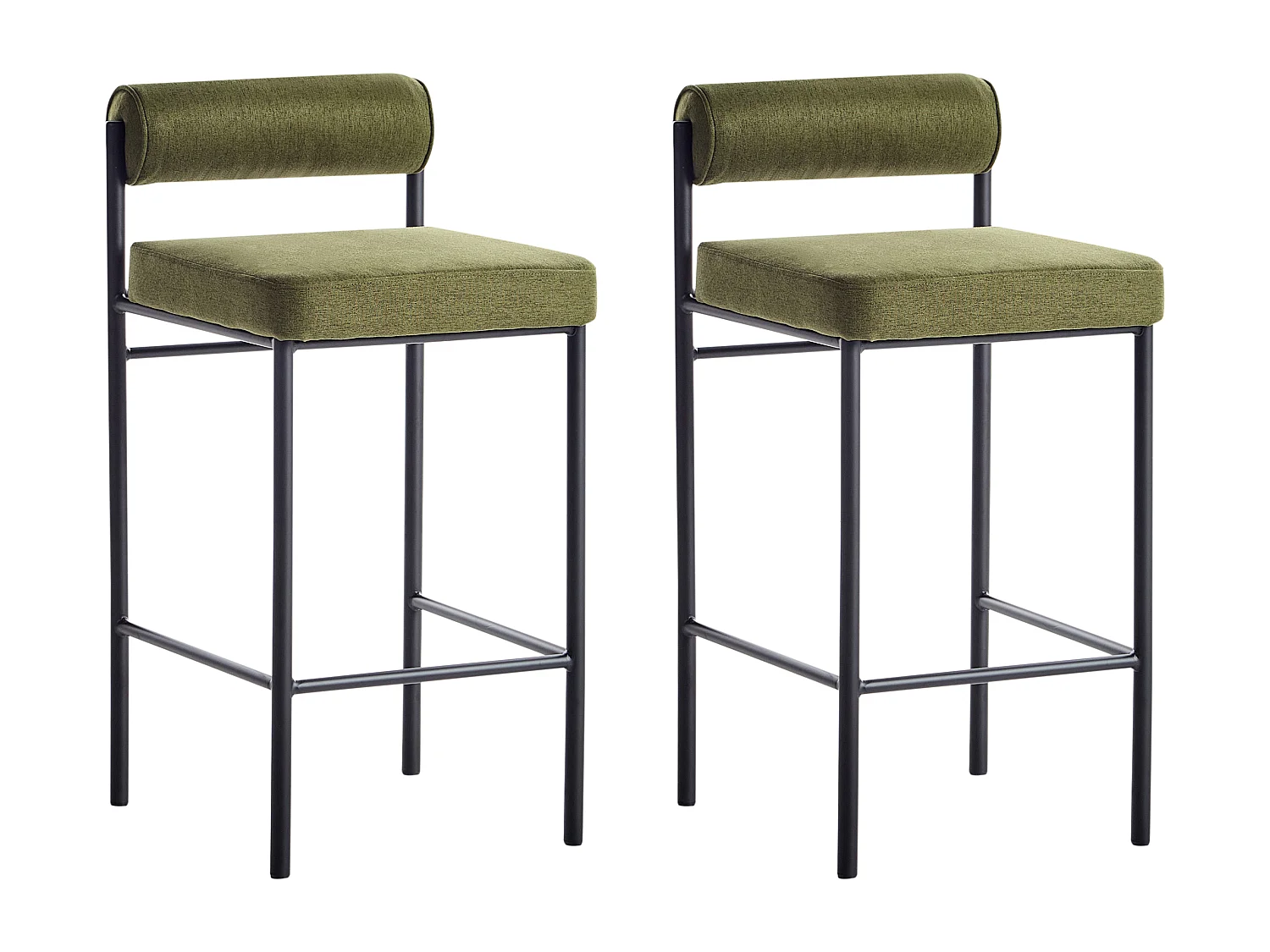 Set mit 2 Barstühlen AMAYA Grün