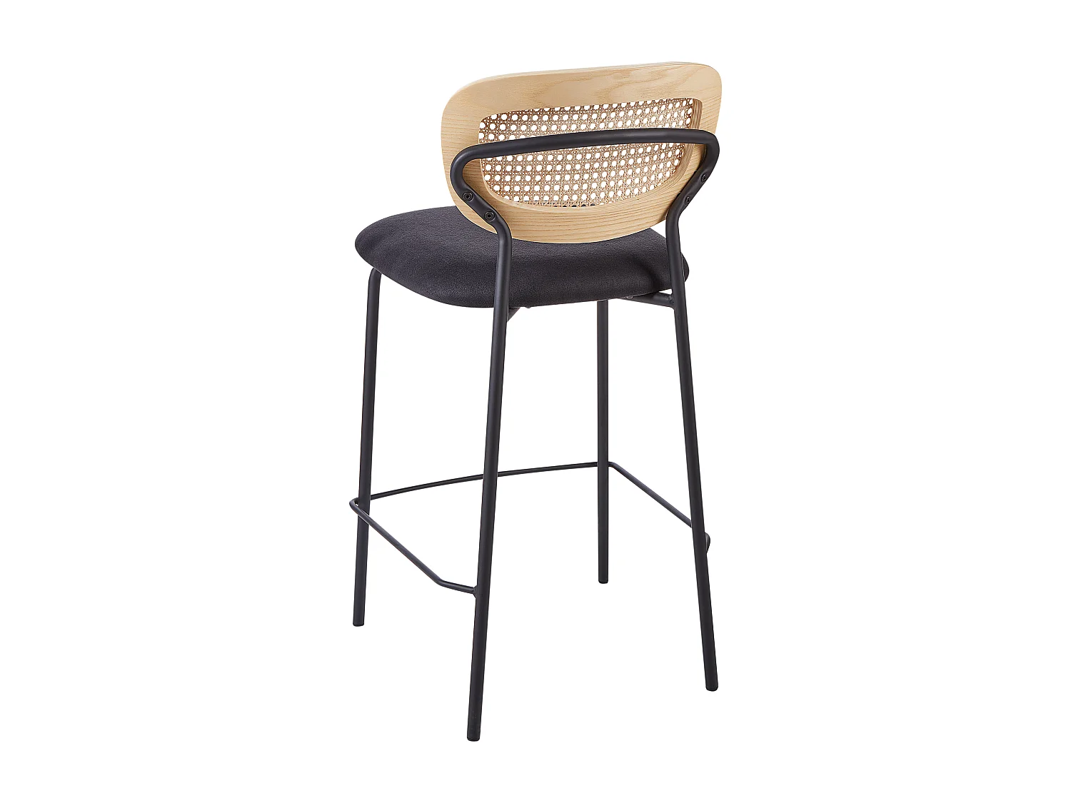 Lot de 2 chaises de bar MAYETTA Rotin Noir