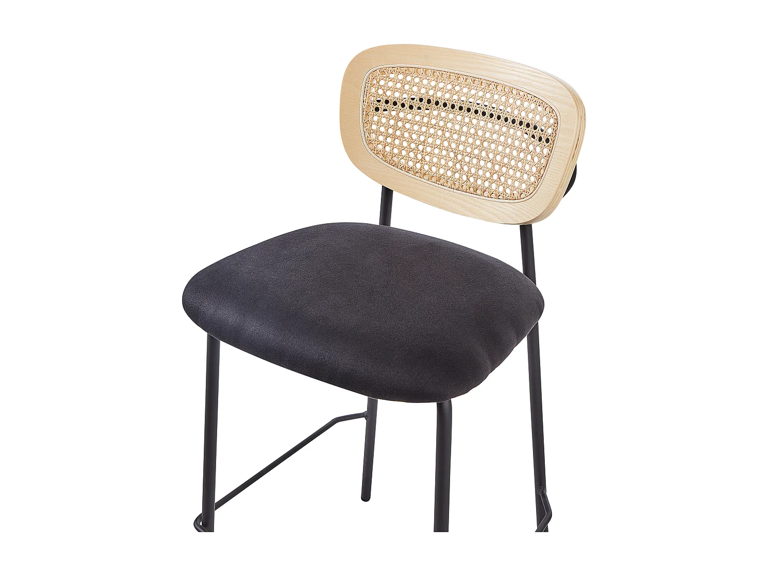 Lot de 2 chaises de bar MAYETTA Rotin Noir