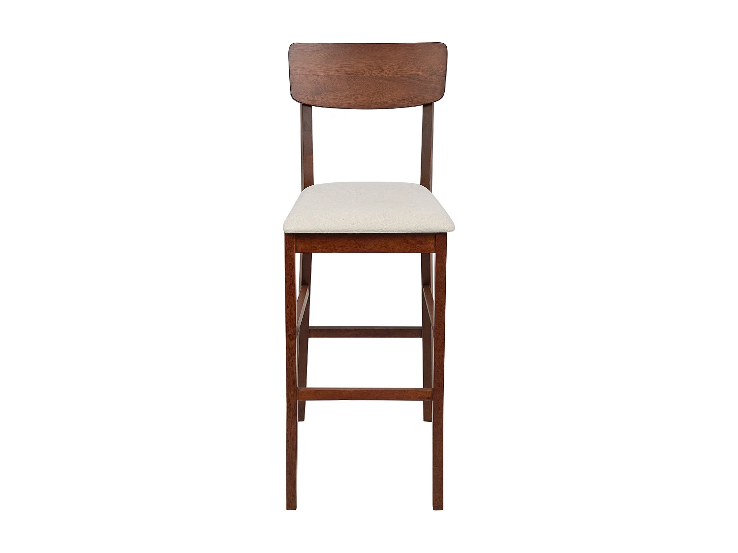Lot de 2 chaises de bar AMBLER Marron foncé/beige