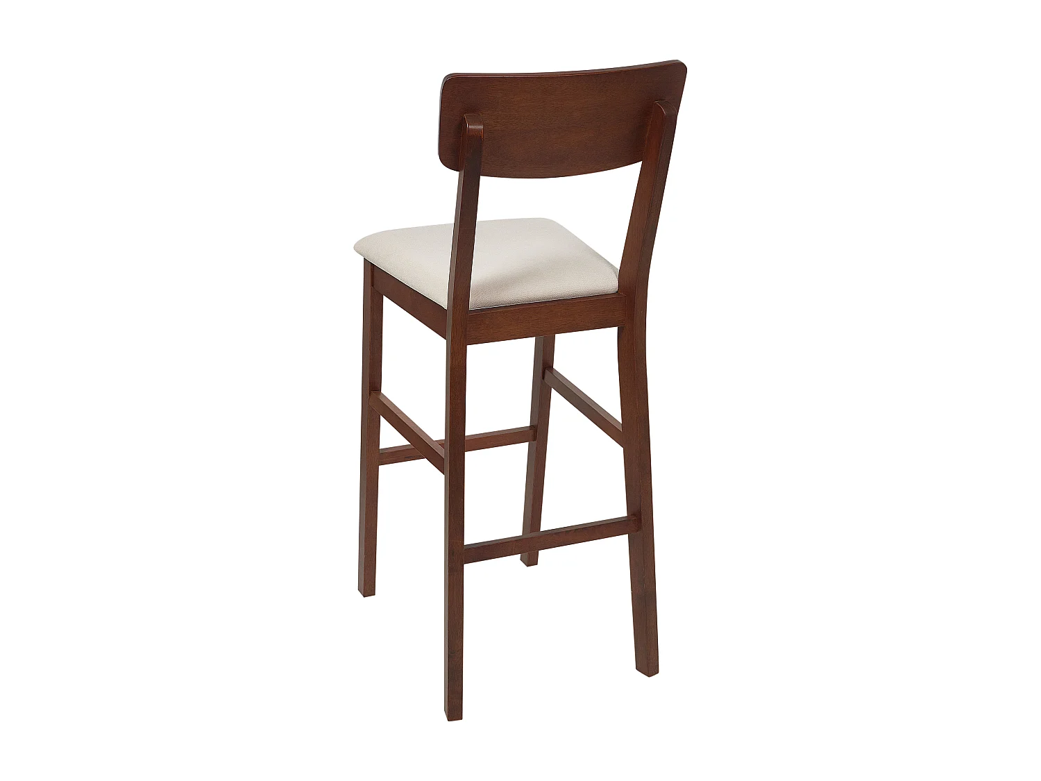 Lot de 2 chaises de bar AMBLER Marron foncé/beige