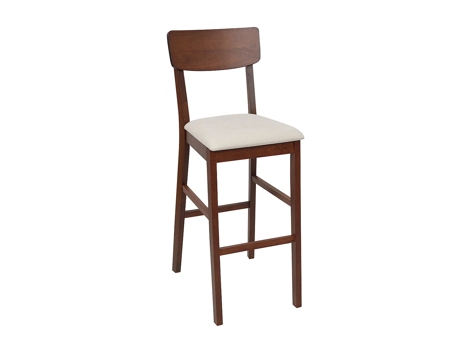 Lot de 2 chaises de bar AMBLER Marron foncé/beige