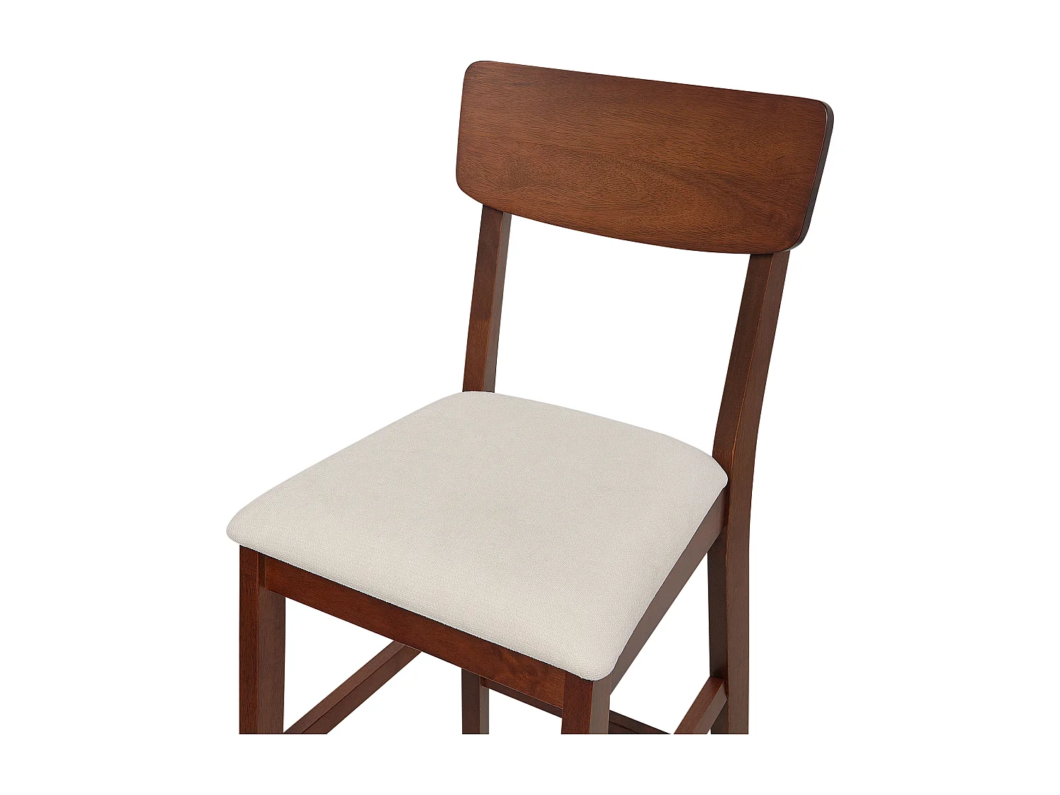Lot de 2 chaises de bar AMBLER Marron foncé/beige
