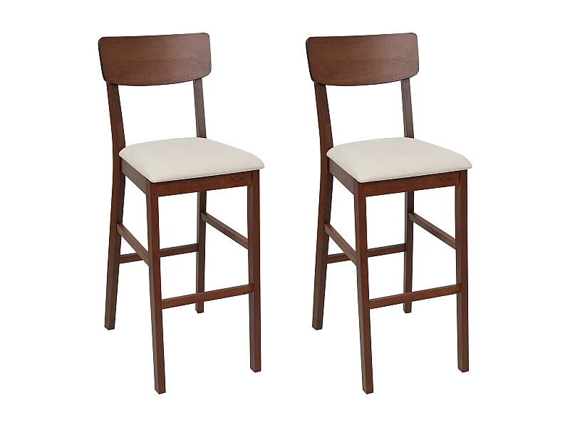 Set mit 2 Barstühlen AMBLER Dunkelbraun