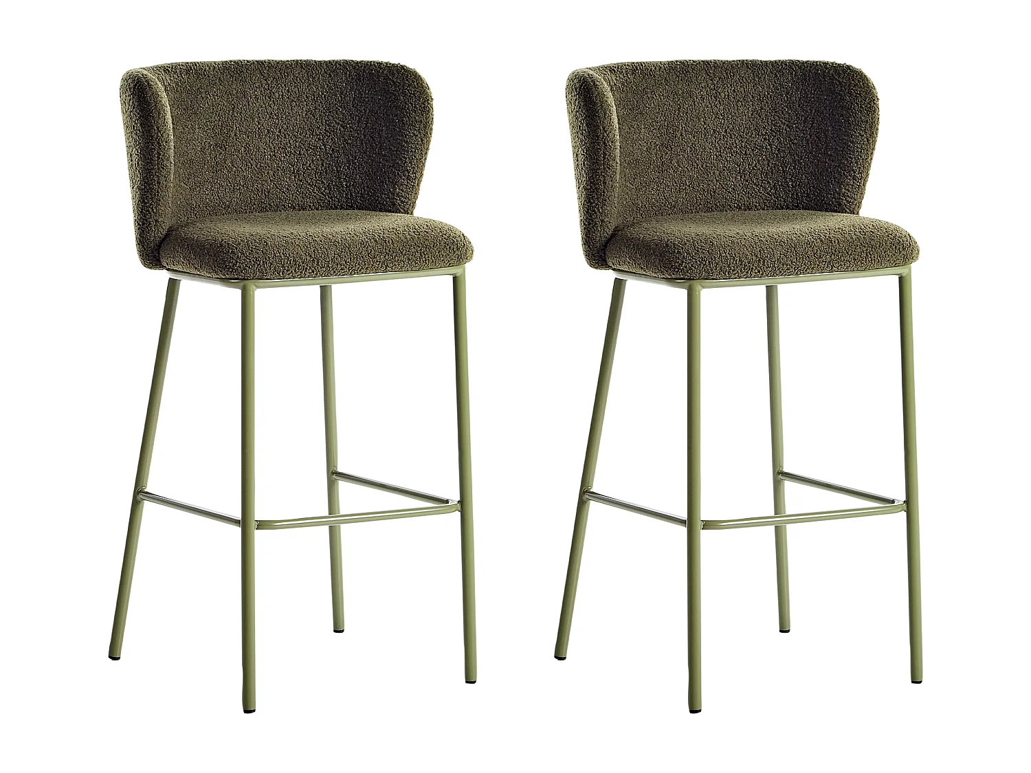 Lot de 2 chaises de bar MINA II Vert