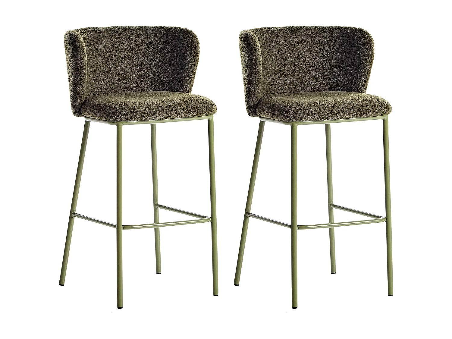 Set mit 2 Barstühlen MINA II Grün