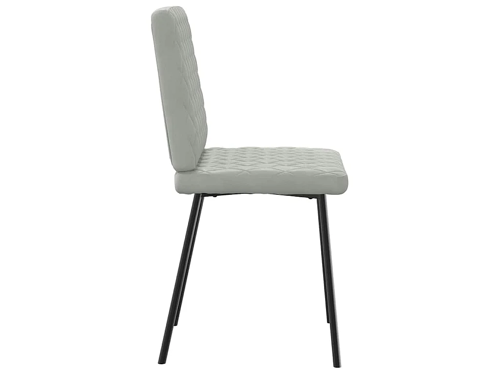 Sillas de comedor 2 unidades terciopelo gris claro