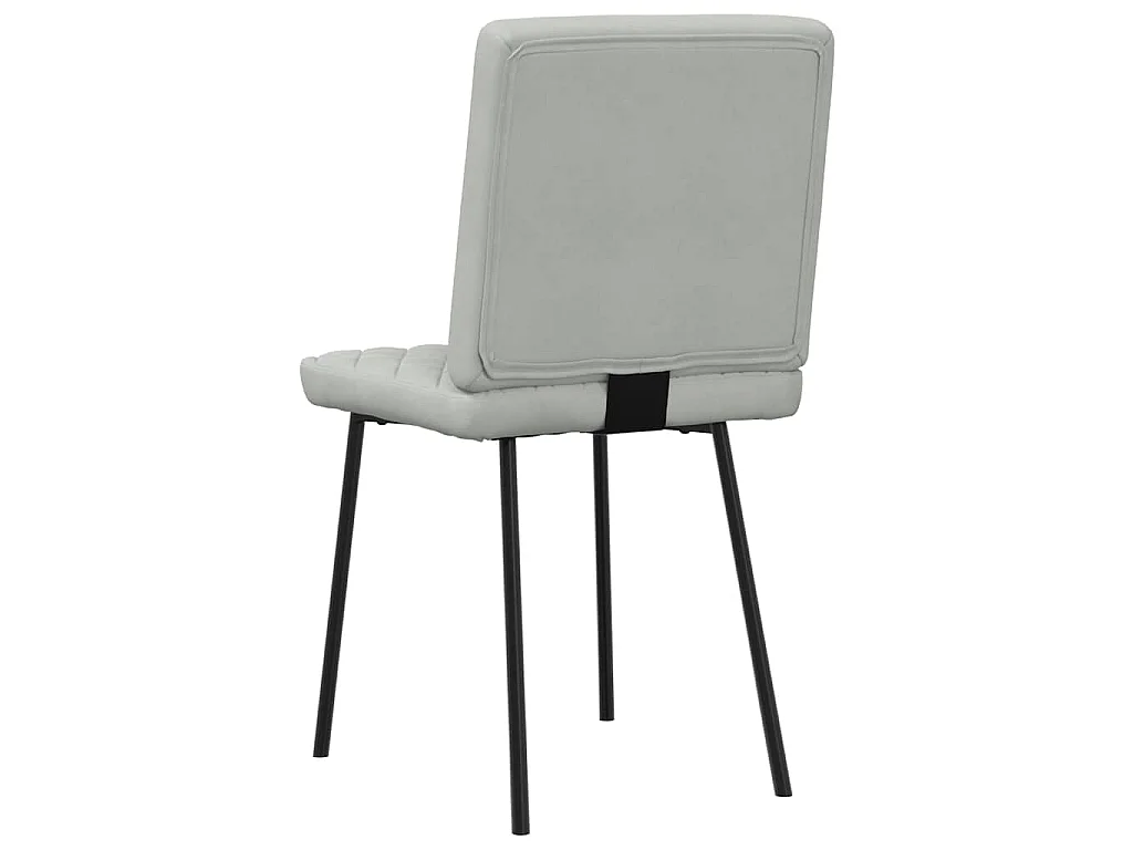 Sillas de comedor 2 unidades terciopelo gris claro