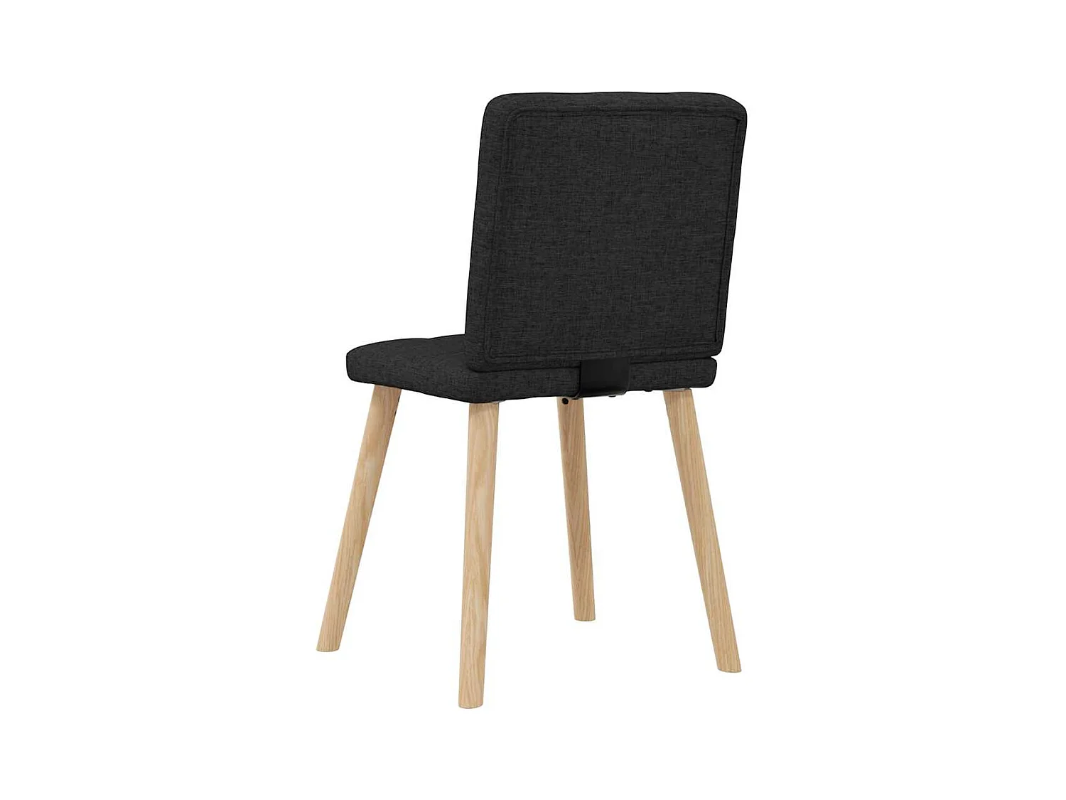 Eetkamerstoelen 2 st stof zwart