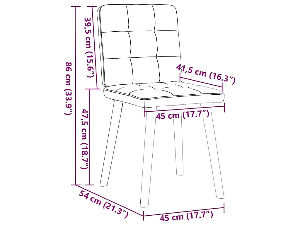 Esszimmerstühle 2 Stk. Schwarz Stoff